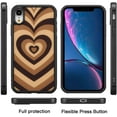 thumbnail image 5 of Multi-Layer Heart Case for iPhone XR, Soft TPU Cover Phone Case Shockproof Slim Case Waterproof Full Body Protective Case-Brown, 5 of 14