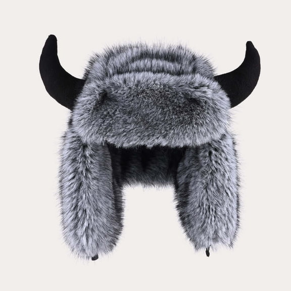 Kalauyu Men Hat Winter Russian Hat with Faux Fur Earflap Hat Windproof for Skiing