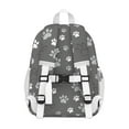 thumbnail image 3 of Grey Dog Paw Footprint Backpack for School,Cute School Bag,Schoolbag with Adjustable Shoulder Straps & Padded Back,15"x11.42"x5.5", 3 of 6