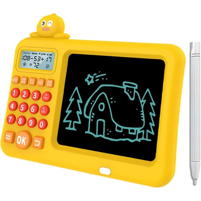 2-in-1 Math Learning Tablet - Handwriting Practice & Interactive Games, Learning Tablet & Drawing Board Electronic Math Games for Kids, Fun Educational Toy Gift for Boys & Girls