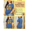 thumbnail image 5 of Anbech MAMA Sunflower Plus Size T-Shirts for Women Graphic Sunflower with Butterflies Print Oversize Short Sleeves T-Shirt with Round Neck, 5 of 9