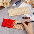 thumbnail image 5 of 2pcs Rectangle Wood Carved Applique 18x7.2cm/7.09x2.83inch Frame Onlay Flower Wood Carved Decal Unpainted Furniture Decoration for Home Door Cabinet DIY, 5 of 9