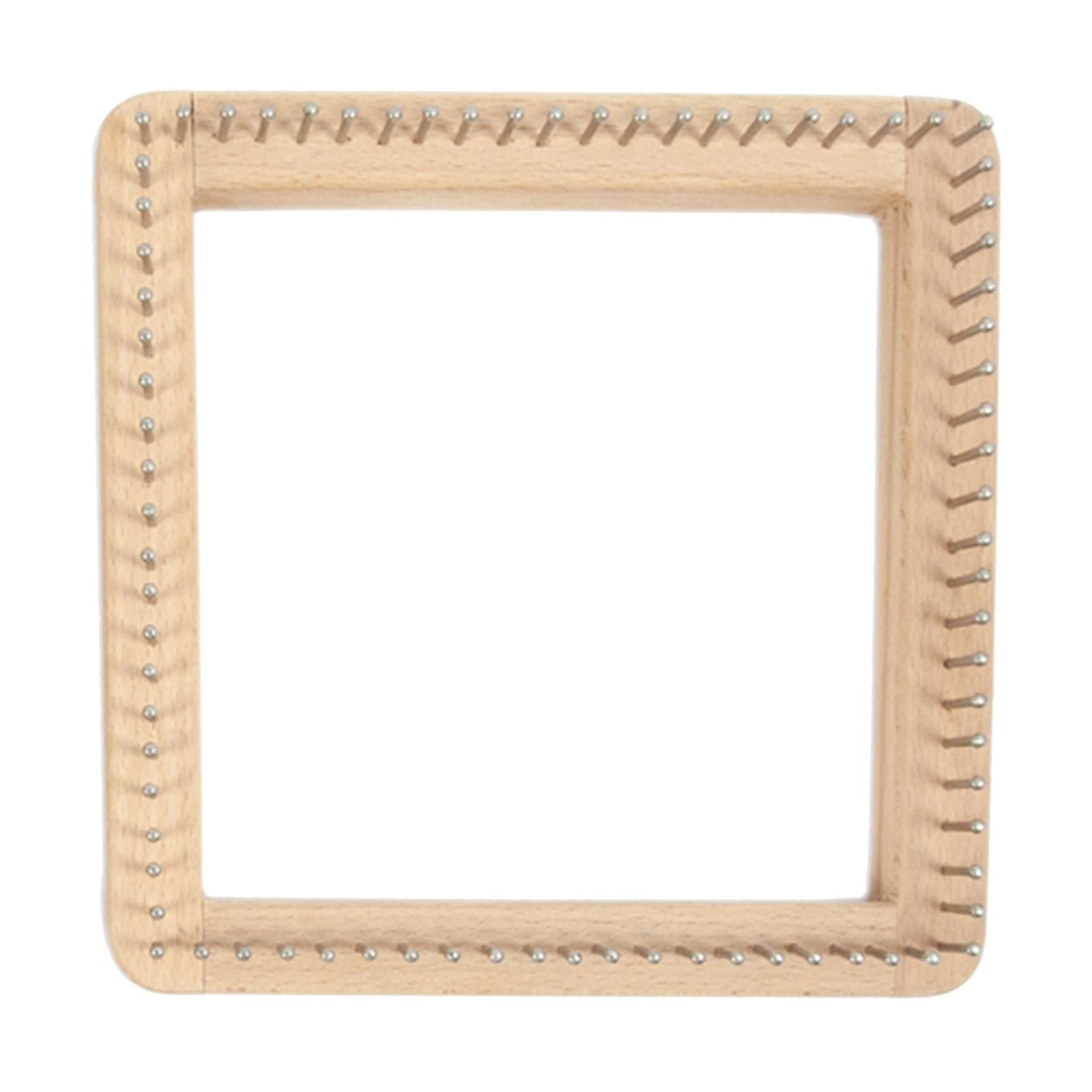 FVDPWYE Square Knitting Wood Tools Board Weaving DIY for Scarf Hats Sock 20x20cm