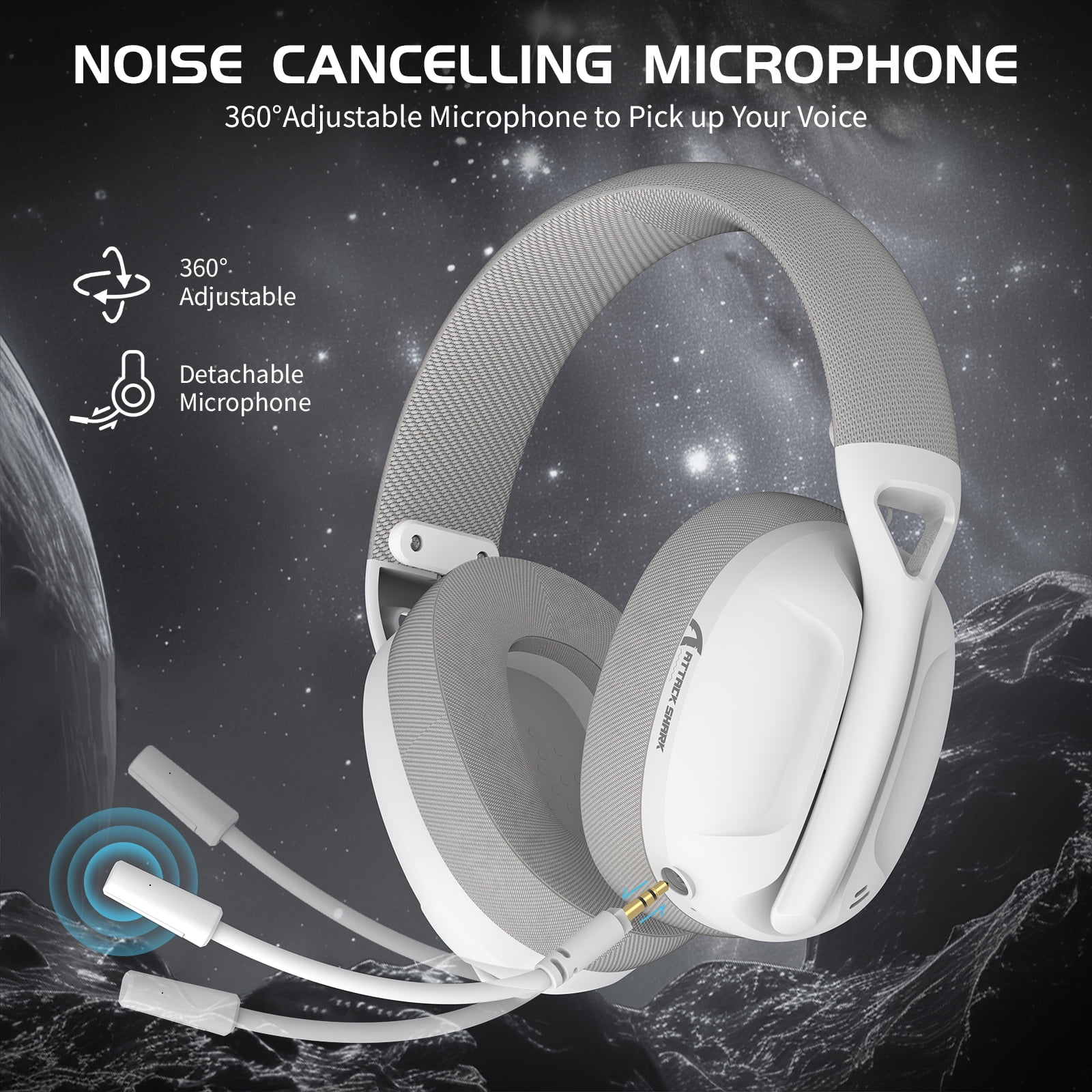ATTACK SHARK L80 Ultra-Light Tri-Mode Gaming Headset Lightweight Wireless Gaming Headset for PC/PS4/PS5/Switch/Xbox