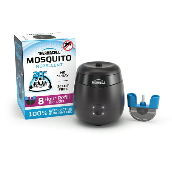 Thermacell Rechargeable E55 Outdoor Mosquito Repellent with 8-Hour Refill and USB Cable, Black