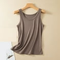 thumbnail image 5 of Nnhblu Coffee Women Summer Tank Tops Casual Wide Strap Banded Bottom Loose Camisole Sleeveless Pullover Shirts M-XXL, 5 of 5