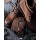 thumbnail image 4 of Cinturón de cuero de plena flor para hombre CHAOREN Work Heavy Duty Brown, 4 of 7