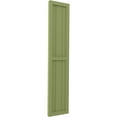 thumbnail image 2 of Ekena Millwork 10 1/2"W x 39"H Americraft Three Board Exterior Real Wood Two Equal Panel Framed Board-n-Batten Shutters (Per Pair), Moss Green, 2 of 9
