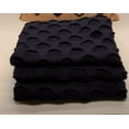 thumbnail image 4 of knit navy throw. unique rounded repeat pocket pattern; 50 x 60"., 4 of 6