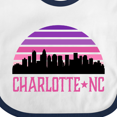 thumbnail image 4 of Inktastic Charlotte North Carolina Gifts Skyline Girls Baby Bib, 4 of 4