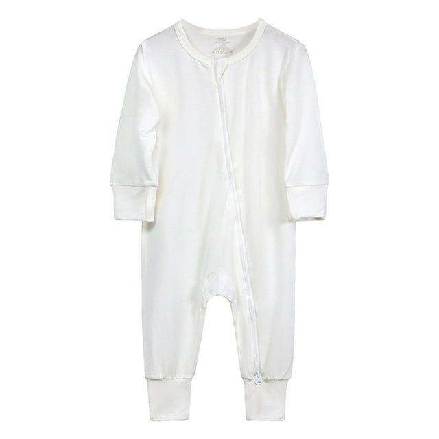 Combinaison Garçon et Grenouillère Pyjama pour Bébé avec Fermeture Éclair Manches Longues Pyjama Sans Pieds pour et