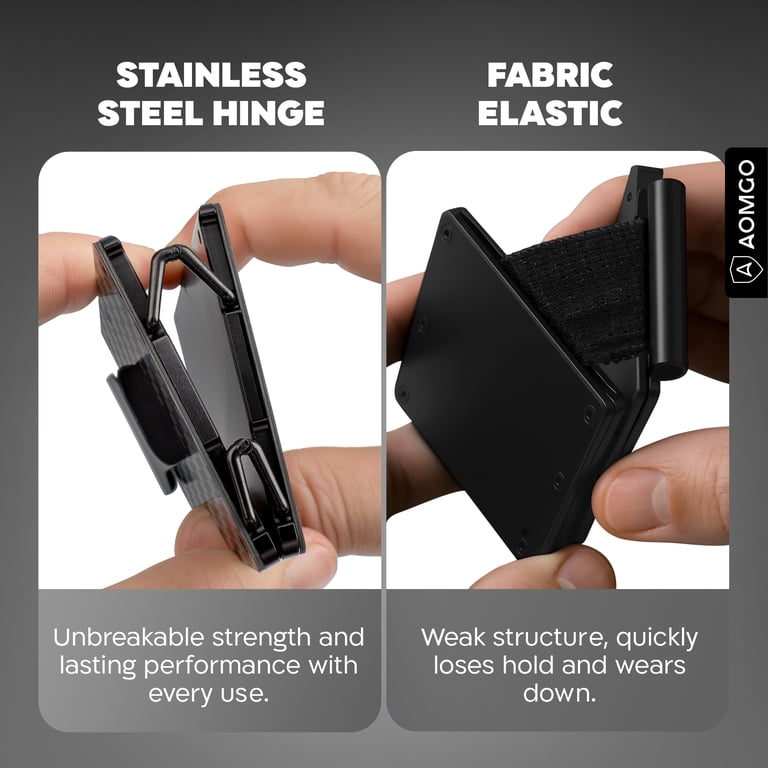Aomgo Slim Wallet for Men, Carbon Fiber RFID photo 8