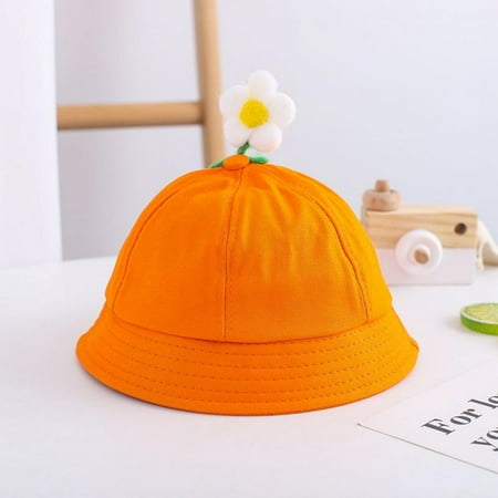 

Hazel Tech Children Fashion Three-dimensional Plush Floret Pure Color Fisherman Hat