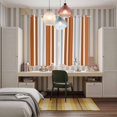 thumbnail image 6 of Curtains 63 Inch Length 2 Panels, Burnt Orange Grey Stripe Grommets Window Treatment Curtain, Farmhouse Minimalist Striped Thermal Curtains Drapes for Living Room/Bathroom, 6 of 9
