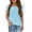 Light Blue, variant on Arshiner Girls Tops Ruffle Sleeve Green Shirts for Girls Round Neck Blouse for Kids 10-12 Years