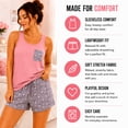 thumbnail image 5 of Andree Joan Womens Pajama Shorts Set Sleeveless Girls Sleep Shirt and Pajama Shorts 2 Piece, 5 of 7