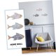 thumbnail image 2 of 3 piezas de peces de madera, banco de peces, pared, temática playera, color azul, 2 of 5