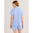 thumbnail image 3 of Joyspun Women's Dreamy Soft Collection Notch Collar Top and Shorts Pajama Set, 2-Piece, Sizes XS-3X, 3 of 6