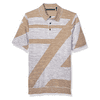 Perry Ellis Men's Space Dyed Stripe Knit Polo, Alloy, Medium