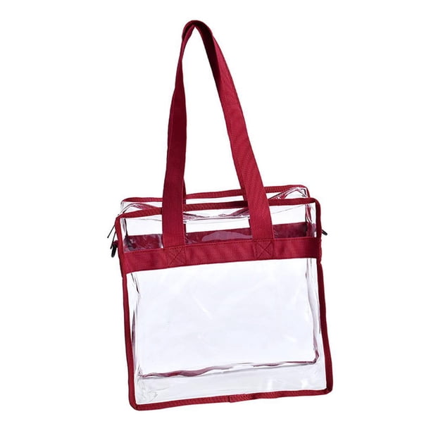 Bolso de Mano transparente Sunnimix Totalizador portátil para mujer Rojo