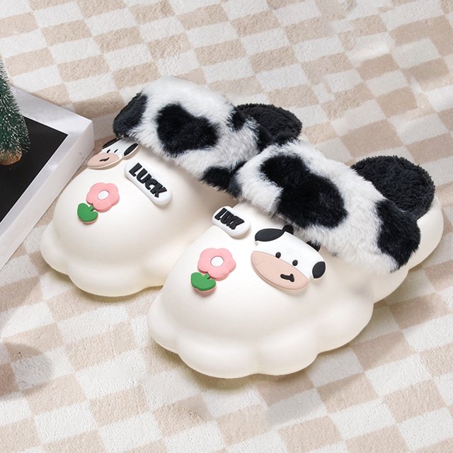 Pantufla Zapatillas de animales de dibujos animados con forro extraíble Dibujos animados para otoño invierno (Beige 38-39) Likrtyny Tenis De Mujer Tenis De Hombre