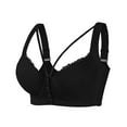 thumbnail image 5 of Plus Size Adjustable Lace Front Closure Bra Comfortable Everyday Women's Underwear Sports Bra Fashionable Relaxed Fit 0XL-8XL #Black,L, 5 of 6
