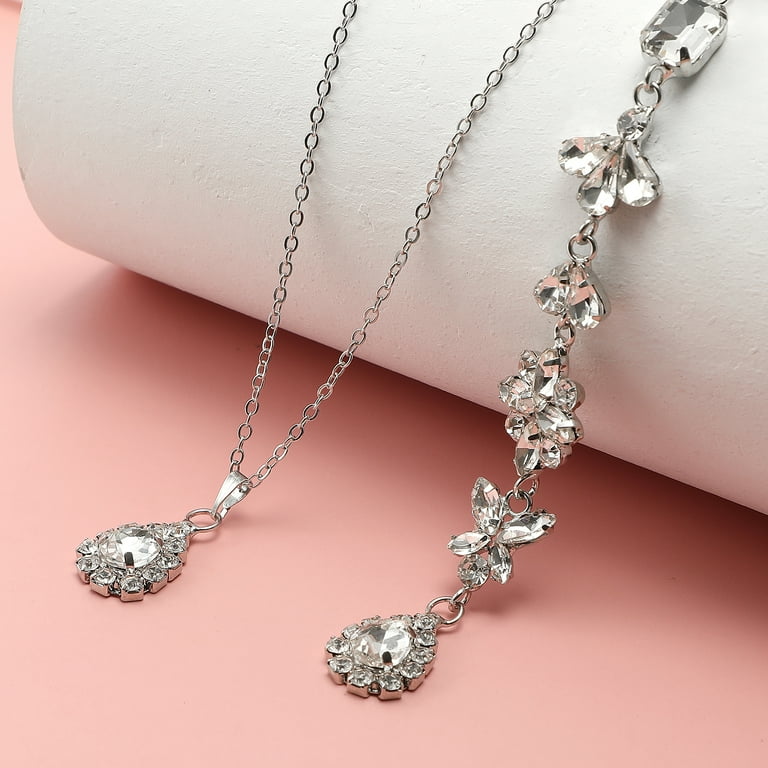 Diamond backdrop necklace best sale