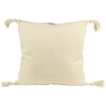 thumbnail image 4 of Northlight 17" Beige and Black Striped Square Throw Pillow with Tassels, 4 of 6