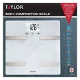 thumbnail image 5 of Taylor BIA Body Composition Digital Scale – 12.2" Carrara Marble Glass Bathroom Platform, 440 lb Capacity Weight Monitor with BMI, Cal-Max Analysis & 12 User Memory Profiles for Home Use, 5 of 6