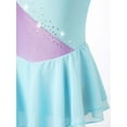 thumbnail image 7 of LiiYii Kids Girls Sleeveless Ballet Leotard Dress Turtle Neck Figure Ice Skating Dress Dance Costume Light Blue 16, 7 of 7