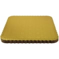 thumbnail image 3 of O'Creme Gold-Top Scalloped Square Cake Board 3/32 Inch Thick 10, 9" x 9", 3 of 3