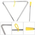 thumbnail image 4 of Keenso Steel Triangle, Musical Triangle, 6 In For Kids Musical Instrument Musical Parts Children, 4 of 8