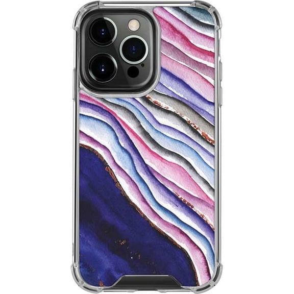 Skinit Geode Violet Watercolor Geode iPhone 13 Pro Clear Case