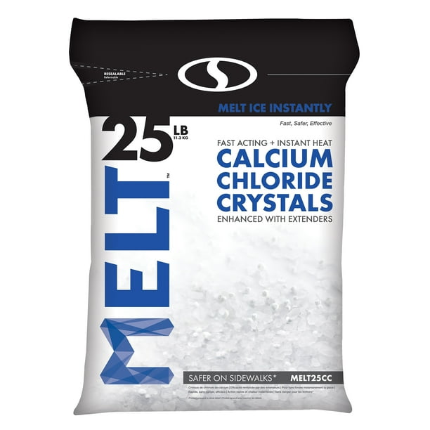 Snow Joe MELT 25 Lb. Resealable Bag Calcium Chloride Crystals Ice Melter