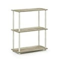 thumbnail image 2 of Furinno Turn-N-Tube 3-Tier Compact Multipurpose Shelf Display Rack with Classic Tube, Sonoma Oak/White, 2 of 5