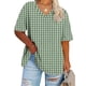 thumbnail image 2 of Camisetas de Cuello en V Mujeres de Manga Corta Sobredimensionada Impresa Camiseta Interior de Verano, Top Deportivo para el Uso Casual, 2 of 4