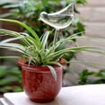 thumbnail image 4 of 10 lotes de riego automático de vidrio, bebedero de plantas, globos transparentes en forma de pájaro para plantas de interior, estacas de jardín, flores, 4 of 5