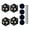 Black, variant on Small Furniture Rollers with Not Drill Designs & 360 Degree Rotates Adhesive Small Casters for Home & Use