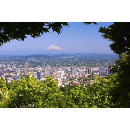 Mt.Hood from Pittock Mansion. Portland Oregon. Pacific Northwest Print Wall Art By Craig