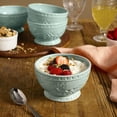 thumbnail image 5 of Fitz and Floyd English Garden 20 oz Mint Stoneware Tableware Bowl (4 Count), 5 of 6