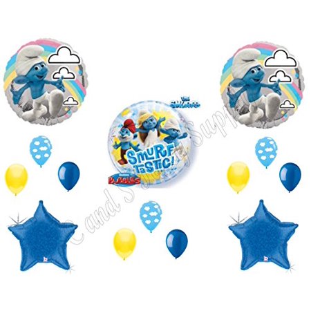 Smurf Smurfette Movie Bubble Birthday Party Balloons Decorations