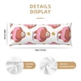 thumbnail image 3 of Bingfone Body Pillow Cover Long Pillow Case With Zipper Decorative Bedding Pillowcase 20"X54" Soft Cushion Pillow Case For Bedroom-Sloth With Donuts1, 3 of 8