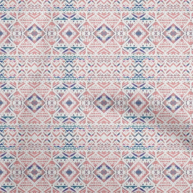 oneOone Cotton Silk Peach Fabric Tribal Sewing Craft Projects Fabric Prints By Yard 42 Inch Wide