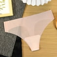 thumbnail image 2 of Bpmpbo Women's Summer Seamless Underwear Thongs Ice Silk Panties Comfortable Body Breathable Quick Dry G-strings Solid Color Non-marking Lightweight Briefs, 2 of 6