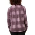 thumbnail image 3 of 32 Degrees Women's 4-way Stretch Soft Button-Up Shirt (Purple, S), 3 of 6