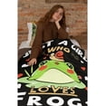 thumbnail image 2 of Just A Girl Who Loves Frogs Blanket Gifts for Frogs Lover 80 x 60 Inch for Adult,Just A Girl Who Loves Frogs Fannel Fleece Throw Blanket Super Soft Throws Blanket for Bed Couch Sofa, 2 of 6