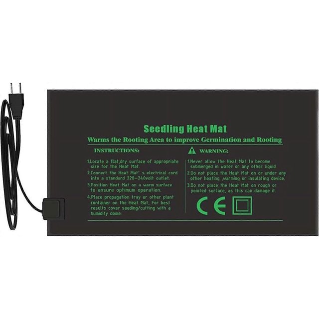 220v Seedling Heat Mat,Reptile Plant Electronic Terrarium Heating Plate Waterproof Hydroponic24 * 52cm