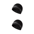 thumbnail image 4 of Qarigey Gorras holgadas Tela de malla a prueba de frío Casual Colores surtidos Gorro de moda Tejido Material premium Gorro de lana Negro Negro 2piezas Qarigey CBP307442, 4 of 6