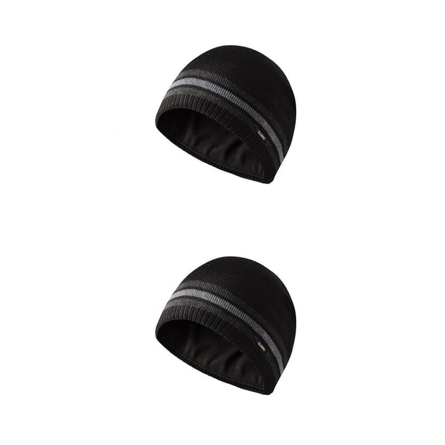 Sonducket Gorras holgadas Tela de malla a prueba de frío Casual Colores surtidos Gorro de moda Tejido Material premium Gorro de lana Negro Negro 2piezas Sonducket CBP307442