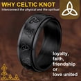 thumbnail image 4 of ORUYROP Men Vintage Celtic Rings, Can Engrave, Stainless Steel/Gold Plated/Black (Send Gift Box), 4 of 7